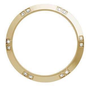 Christina Design London Collect Forgyldte Top Ring med 12 hvide safirer, 36 mm